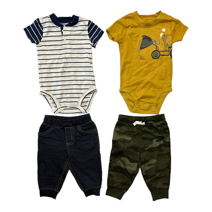 Carter's Baby & Toddler Boy's 4 Piece Short Sleeve Bodysuit & Jogger Pant Sets