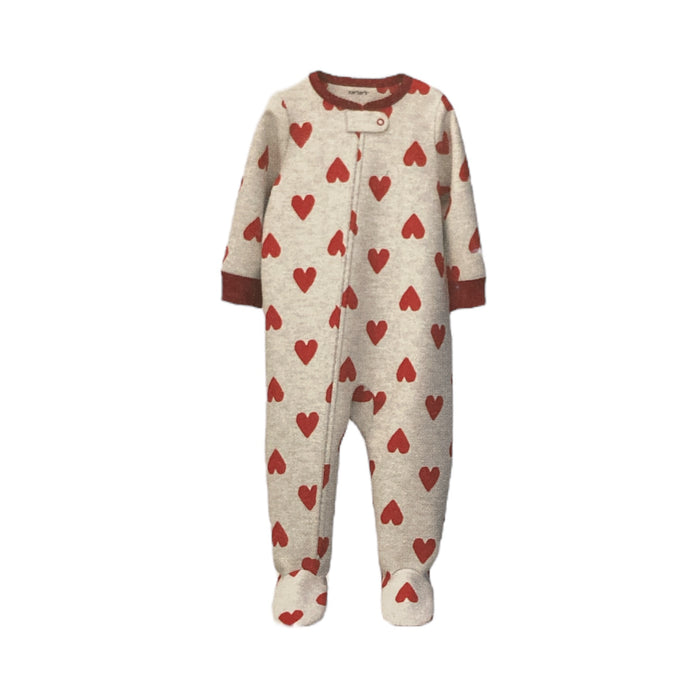 Carter's Infant/Toddler Girl's 1 Piece 2 Way Zipper with Snap Footed Fleece Sleepwear