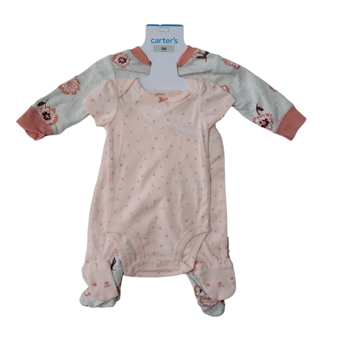 Carter's 3 Piece Baby Two Way Zip Machine Washable Layette Set