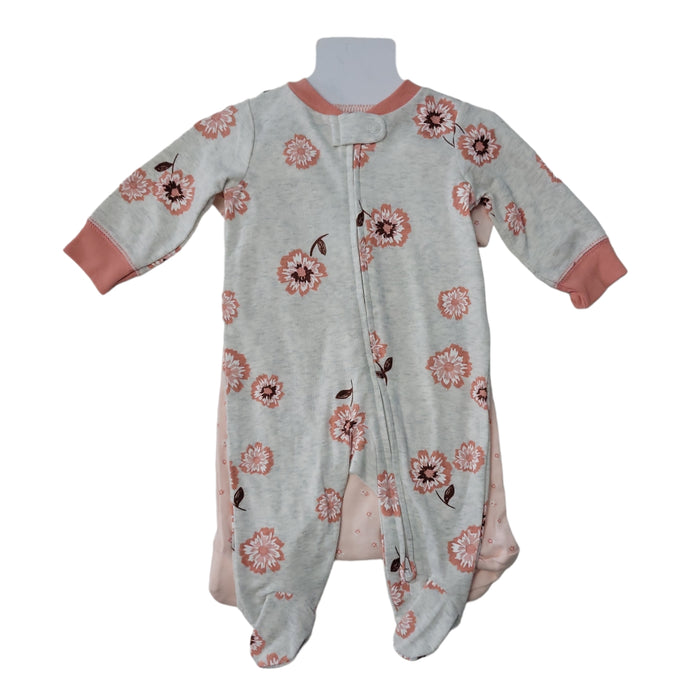 Carter's 3 Piece Baby Two Way Zip Machine Washable Layette Set