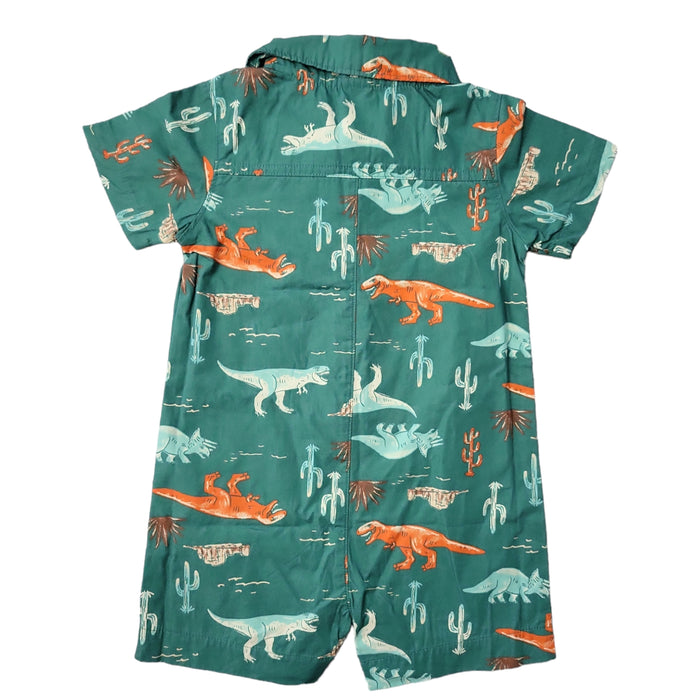 Carter's Boys Short Sleeves Soft Breathable Fun Prints Romper/Sunsuit