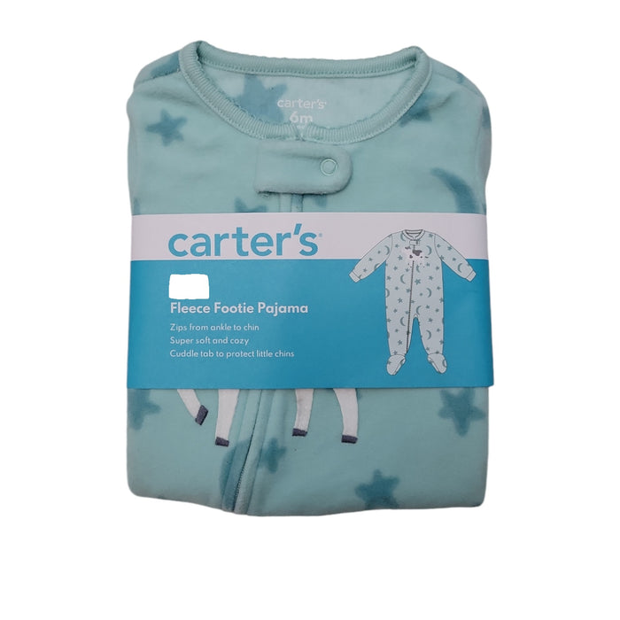 Carter's Girls Warm Fleece Zipper Closure Long Sleeves Footie Pajama