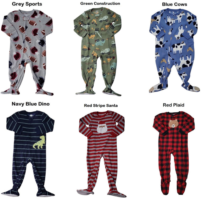 Carter's Boys One-Piece Fleece Zipper Long Sleeve Footie Pajama