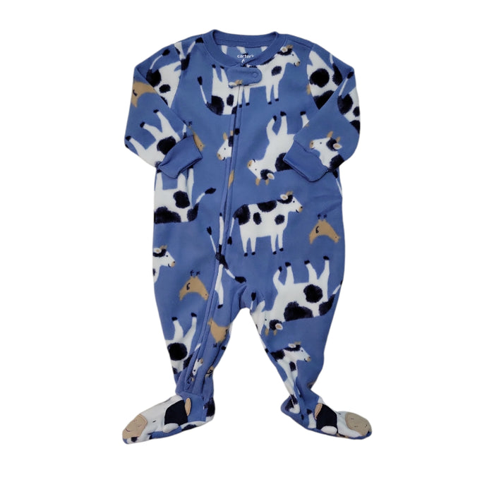 Carter's Boys One-Piece Fleece Zipper Long Sleeve Footie Pajama