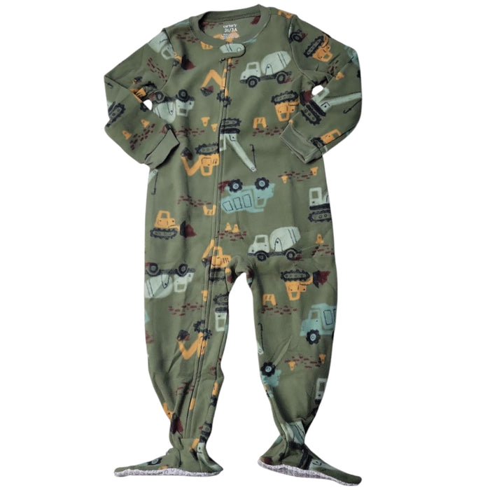 Carter's Boys One-Piece Fleece Zipper Long Sleeve Footie Pajama