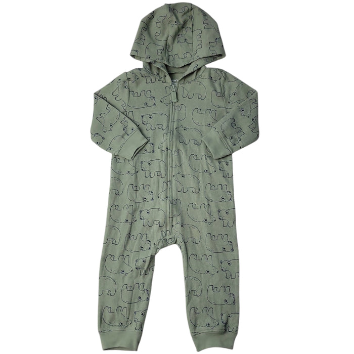 Carters Zip-Up 1 Piece Warm Long Sleeve Easy Care Jumpsuit