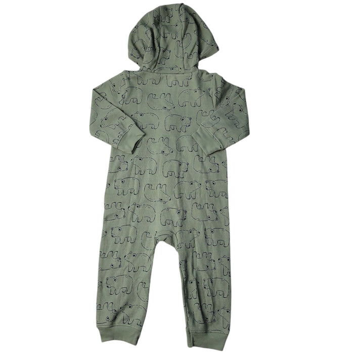Carters Zip-Up 1 Piece Warm Long Sleeve Easy Care Jumpsuit