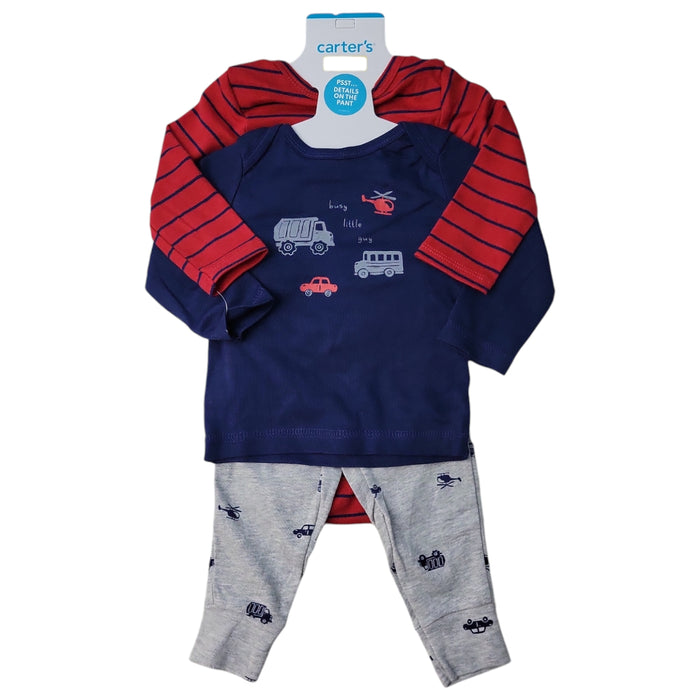 Carter's Boys 3-Piece Long Sleeve Bodysuit Pant Set
