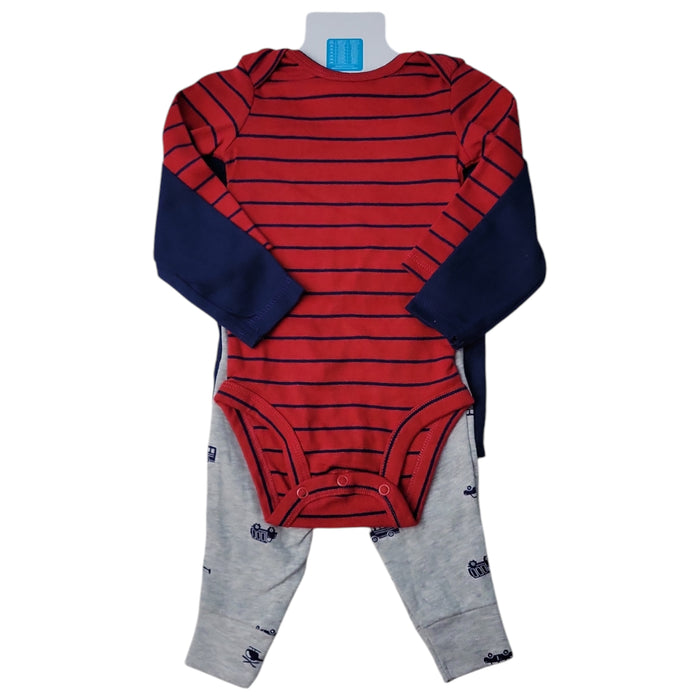 Carter's Boys 3-Piece Long Sleeve Bodysuit Pant Set