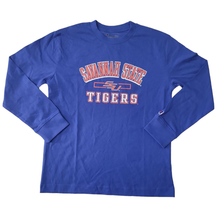 Champion Boy's NCAA Long Sleeve Graphic Print Crewneck Shirt