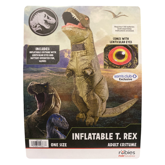 Rubies Adult Jurassic World T-Rex Costume with Battery Fan, OSFM