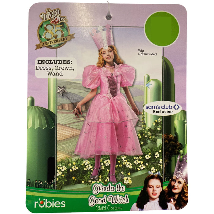 Rubies Kids Wizard of Oz Glinda Premium Costume, with Dress Crown & Wand