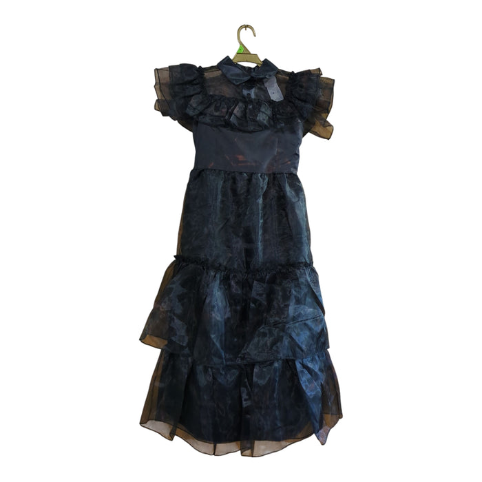 Rubies Kids Wednesday Addams Rave'n Dress Costume, Wig & Inflatable Cello