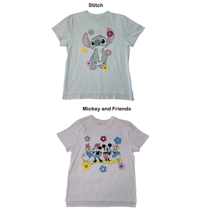 Ladies Crochet Character Lightweight Soft & Comfortable Jersey Fabric Tee