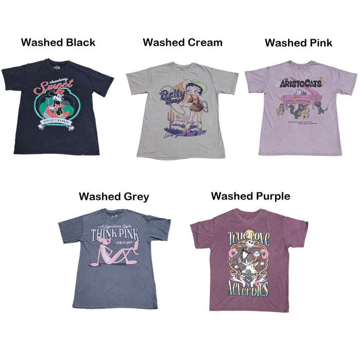 Character Women's Lightweight Crewneck Retro Soft Vintage Wash Tee