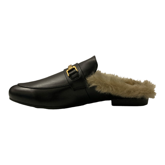 Steve Madden Women's Padded Faux Fur Lined Slip-On Mule Statement Shoe