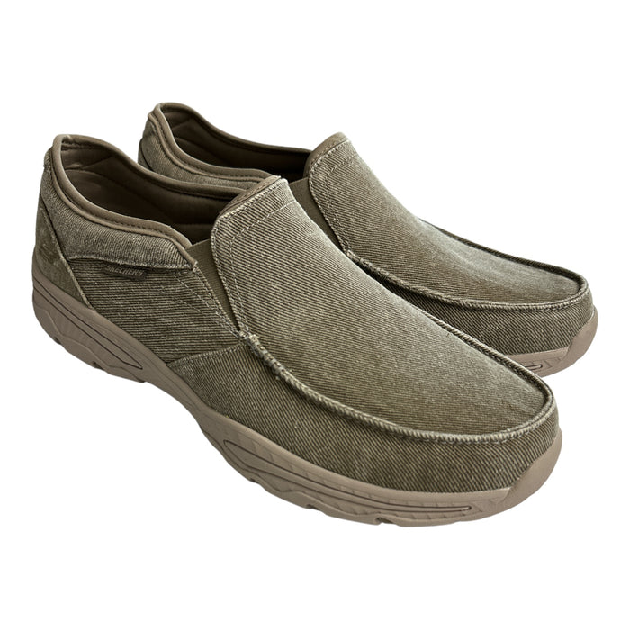 Skechers Men's Slip On Distressed Canvas Expected Creston Moccasin Shoe