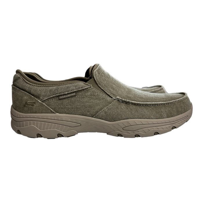 Skechers Men's Slip On Distressed Canvas Expected Creston Moccasin Shoe