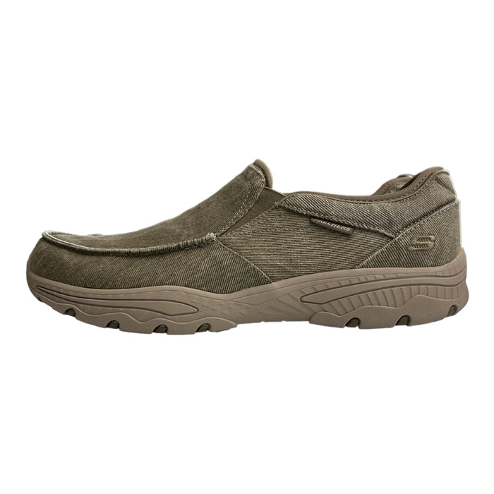 Skechers Men's Slip On Distressed Canvas Expected Creston Moccasin Shoe