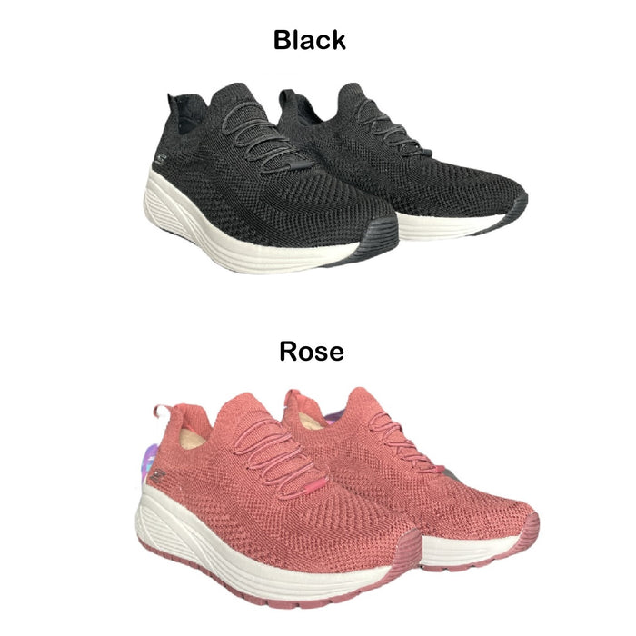 Skechers Women's Knit Mesh Stretch Fit Sparrow 2.0 Sporty Memory Foam Sneaker