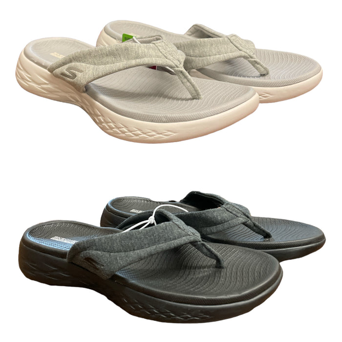 Skechers Women's On The Go 600 Be Happy Goga Mat Go Walk Flip Flop Sandals