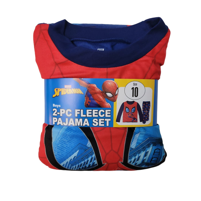 Marvel Spider-Man Boys Warm and Cozy 2 Piece Fleece Pajama Set