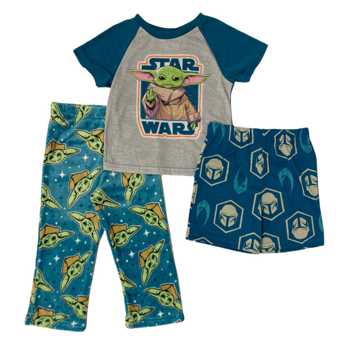 Disney's Star Wars Mandalorian Short Sleeve 3 Piece Pajama Set