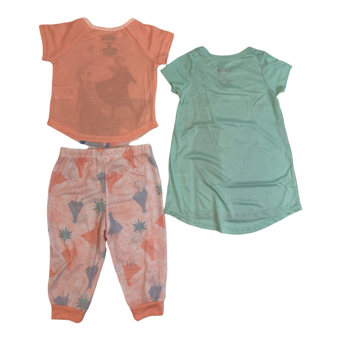 Disney Girl's Licensed Frozen Extra Soft 3 Piece Pajama Set