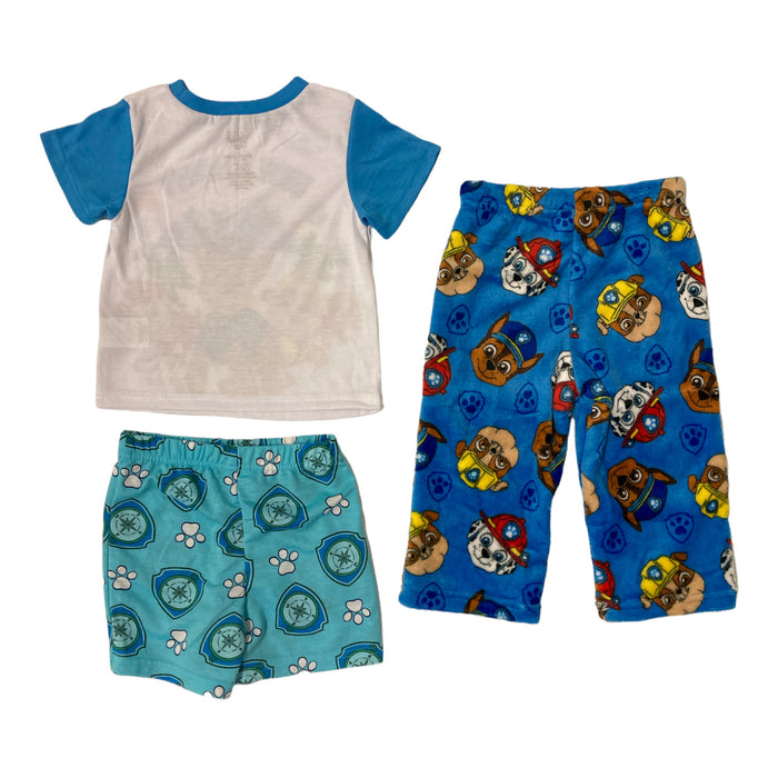 Paw Patrol Unisex Polyester 3 Piece Shorts Pants & Short Sleeve Pant Pajama Set