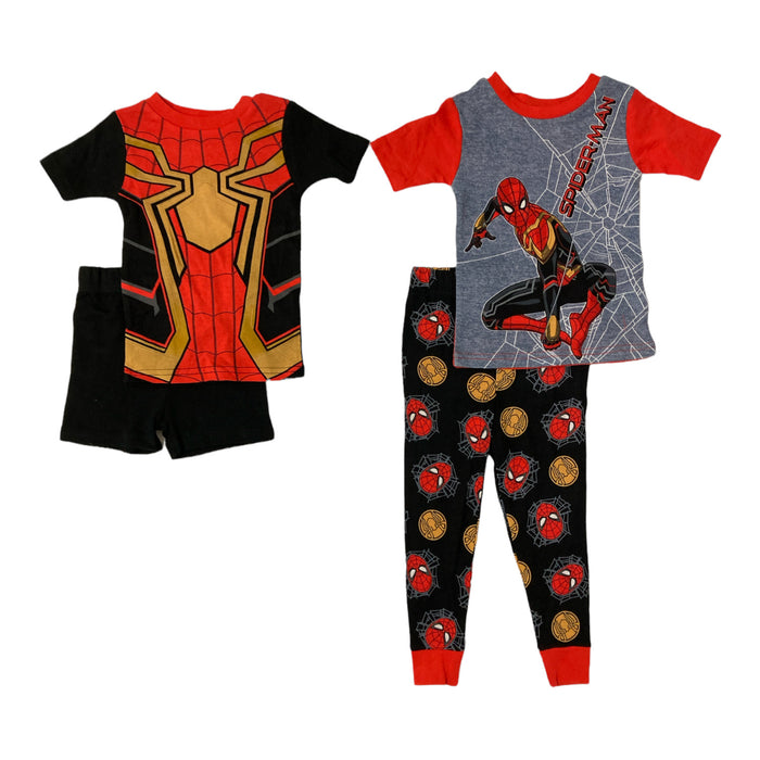 Marvel Spider-Man Short Sleeve Cotton 4 Piece Pajama Set