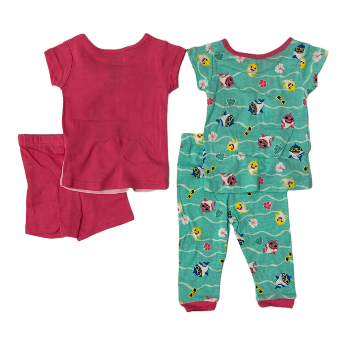 Nickelodeon Baby Shark Unisex 4 Piece Cotton Pajama Set