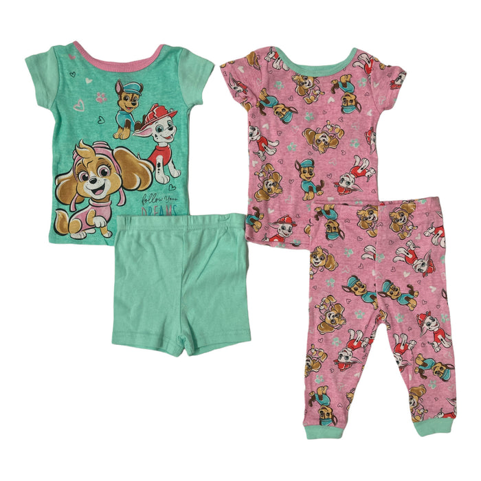 Paw Patrol 4 Piece Short Sleeve Cotton Pajama Set