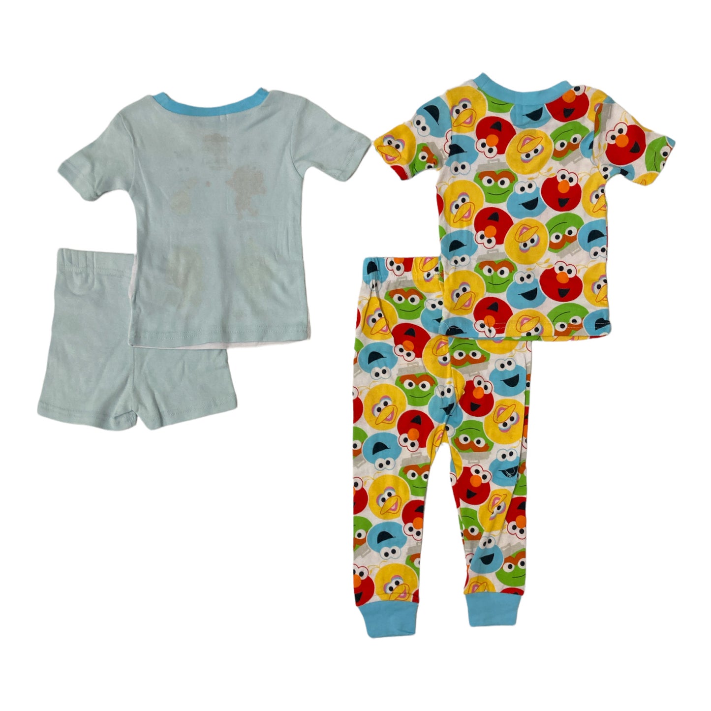 Sesame Street Unisex 4 Piece Cotton Pajama Set