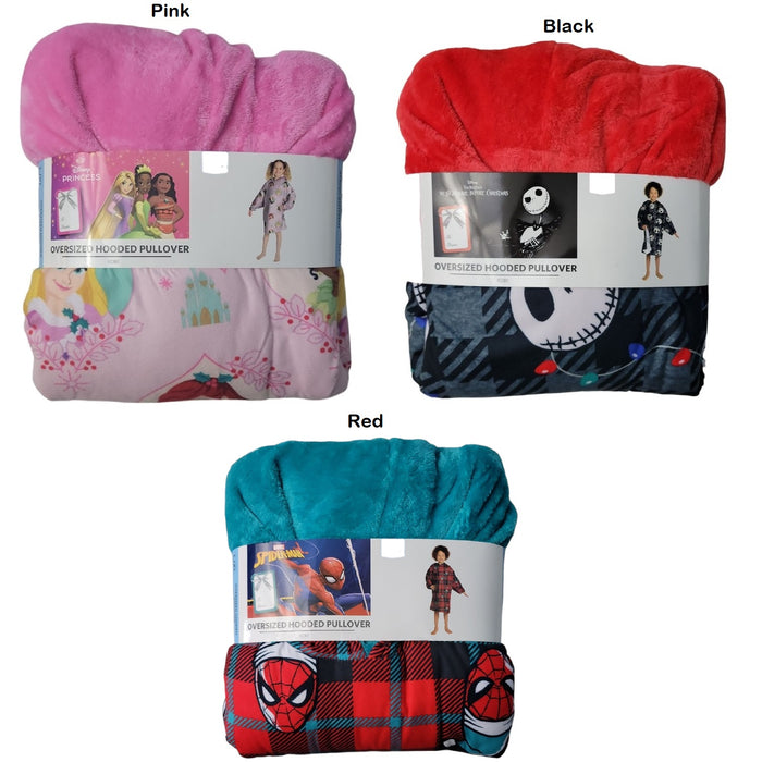 Character Kids Oversized Long Sleeve Hooded Pullover Robe