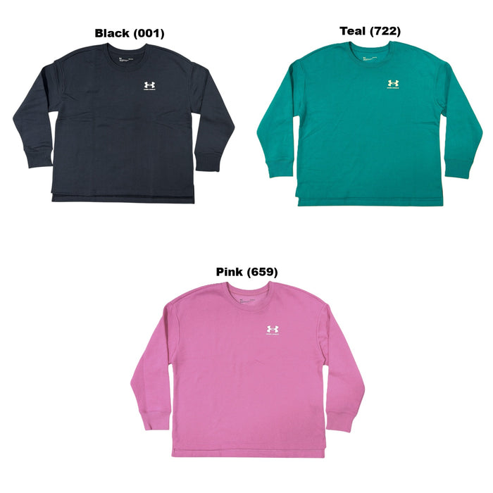 Under Armour Women's Rival Oversized Loose Fit Crew Neck Sweatshirt