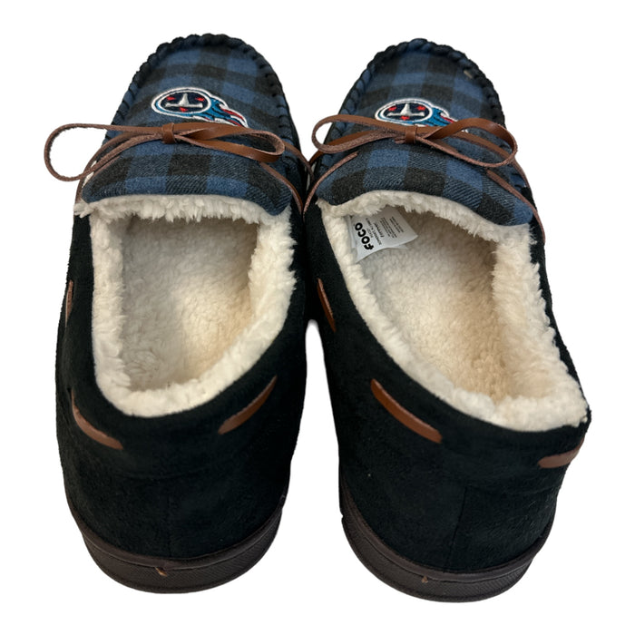 NFL Women's Fleece Lined Slip On Style Moccasin Slippers