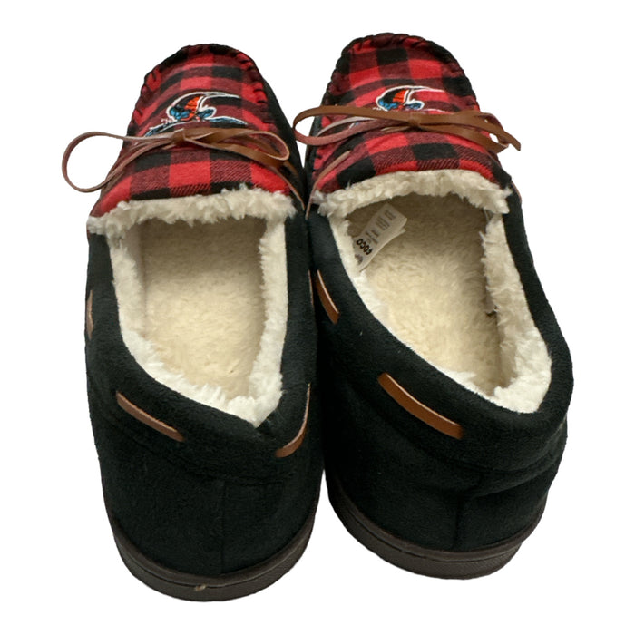 FOCO Women's NCAA Fleece Lined Comfort Moccasin Style Slippers