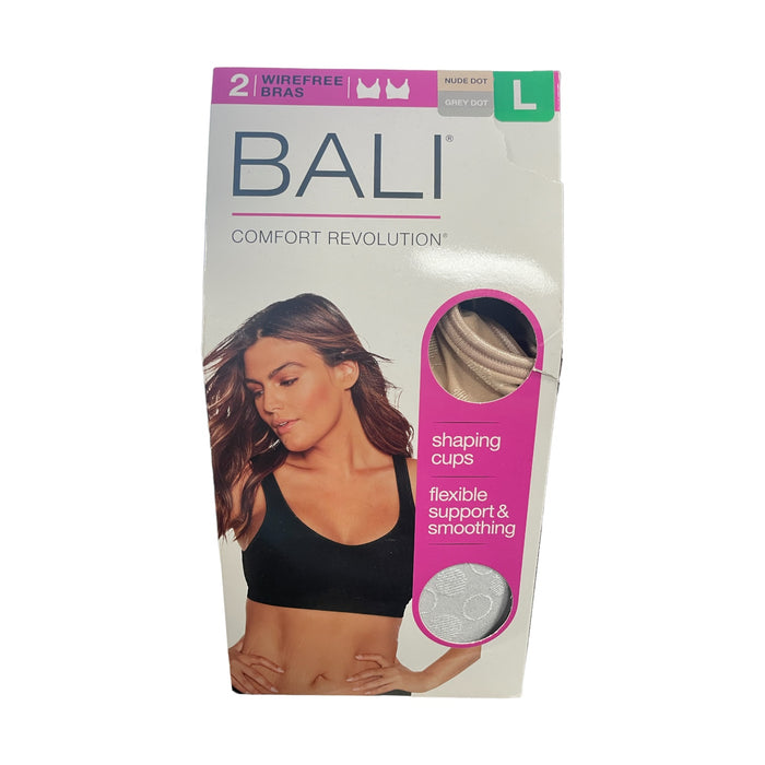 Bali Women's Comfort Revolution Flexible Wireless Shaping Bra, 2 Pack