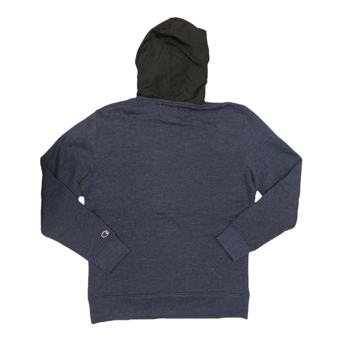 Champion Men's Fleece Woven-Mix Half Zip Two Tone Hoodie