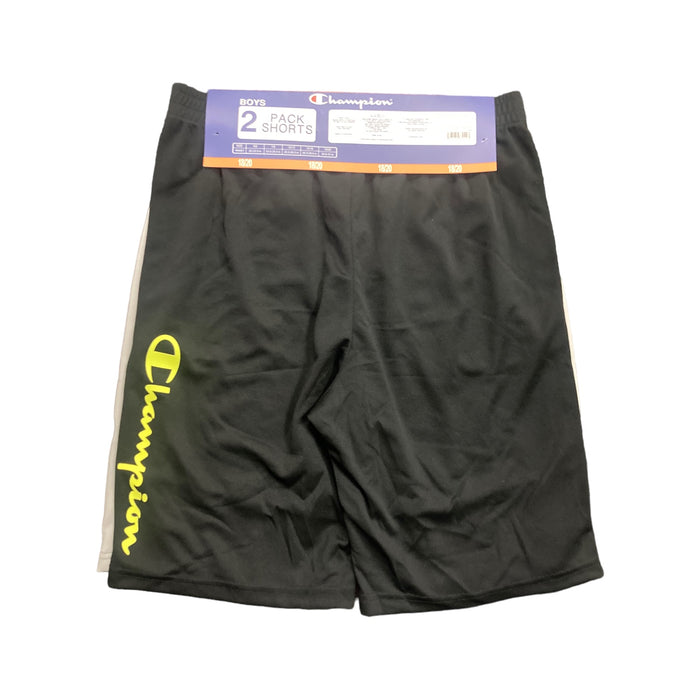 Champion Boy's Logo Moisture Wicking UPF 30 Quick Dry Active Shorts, 2 Pack