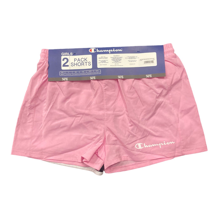 Champion Girl's 2-Pack 2.5" Inseam Active Elastic Waist & Drawstring Shorts