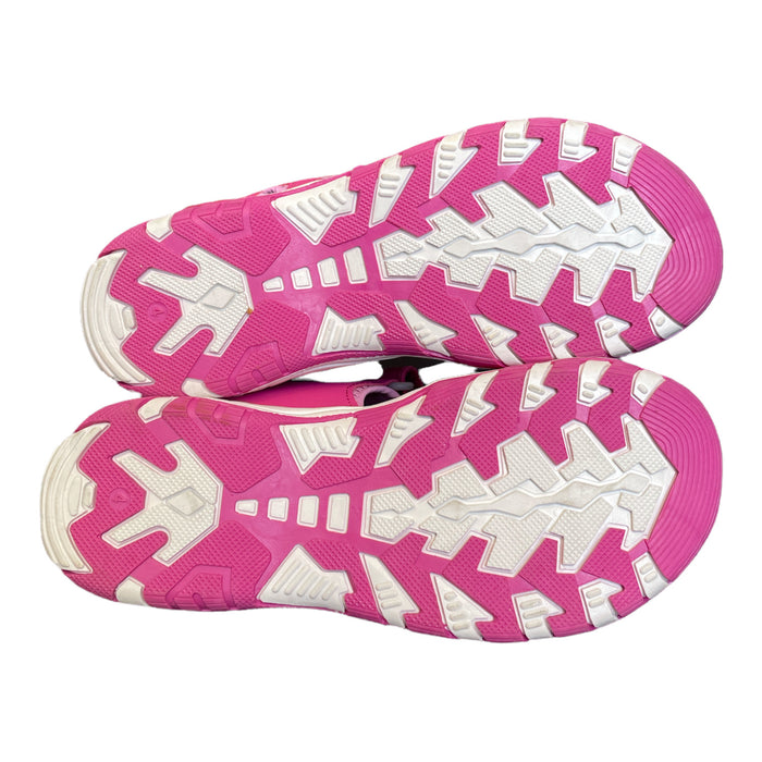 Eddie Bauer Big Girl's Adjustable Strap River Sandal, Hot Pink Tie-Dye