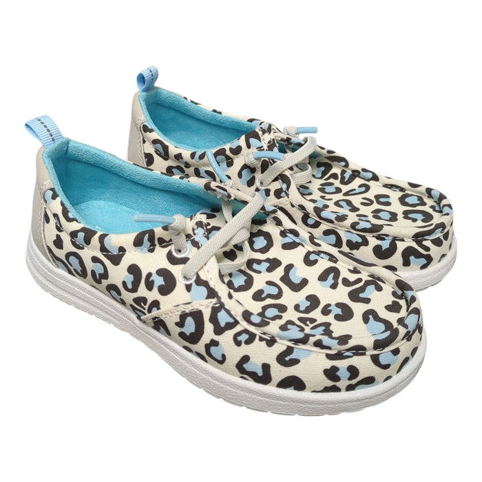 Eddie Bauer Girl's Casual Canvas Slip-On Stretch Lace Loafer