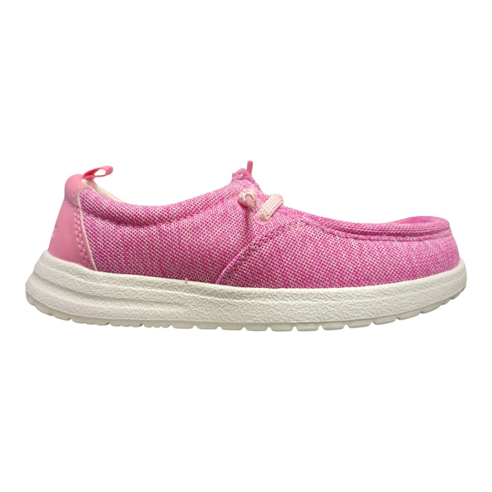 Eddie Bauer Girl's Casual Canvas Slip-On Stretch Lace Loafer
