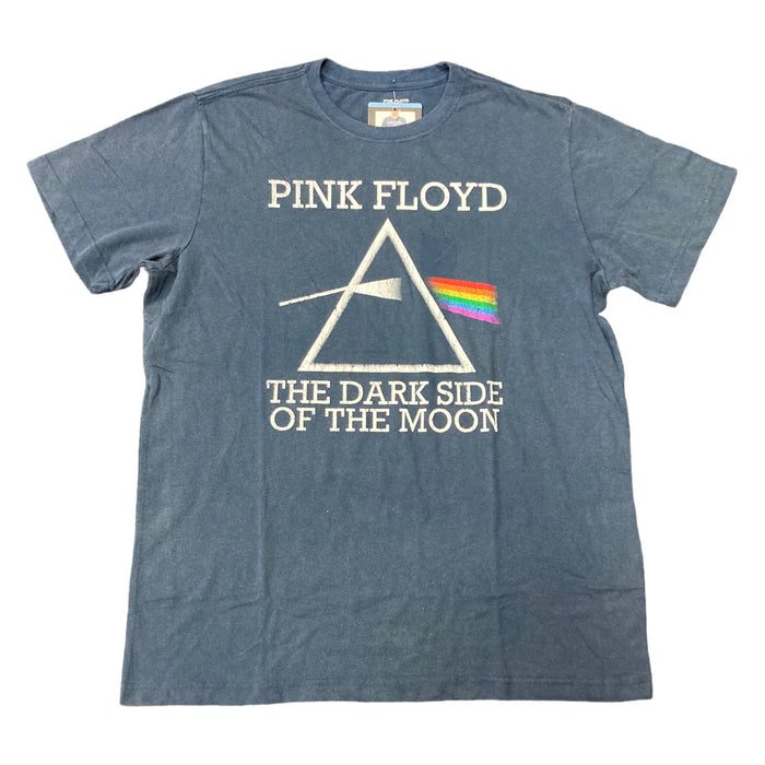 Pink Floyd Men's Crewneck Short Sleeve Band Tee (Dark Blue, L)