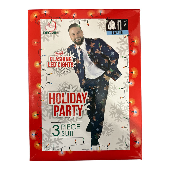 Dec 25th Men's Holiday Life Of The Party 3-Piece LED Light Up Suit Set