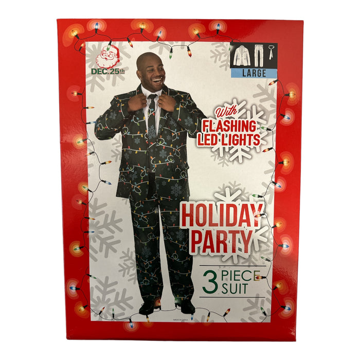 Dec 25th Men's Holiday Life Of The Party 3-Piece LED Light Up Suit Set