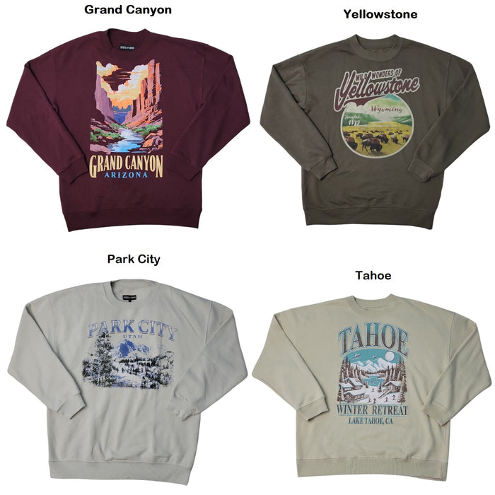 State of Mine Men's Destination Warm Fleece Crewneck Sweatshirt