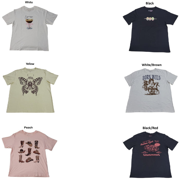 State of Mine Women's Crewneck Graphic Print Pullover Tee