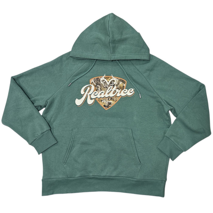 Realtree Women's Relaxed Fit Raglan Sleeved Graphic Hoodie